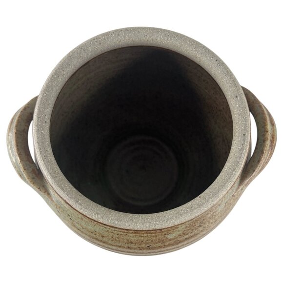 Vintage Hand Thrown Studio Pottery Stoneware Small Lidded Casserole Dish Handles - Picture 8 of 11